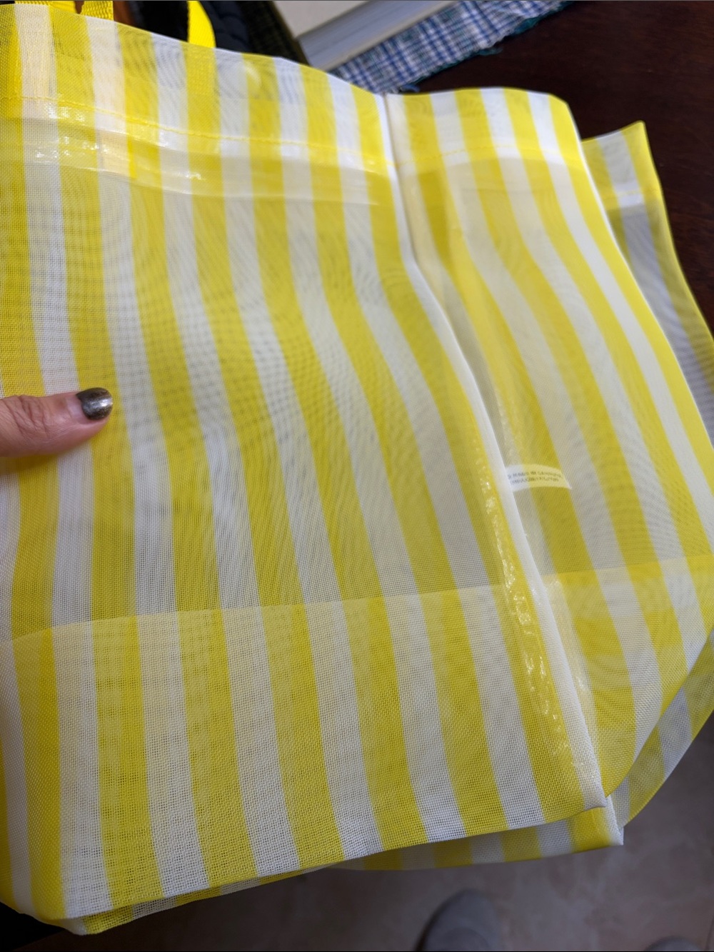Nordstrom anniversary Yellow and White Striped beach Tote - Picture 4 of 7